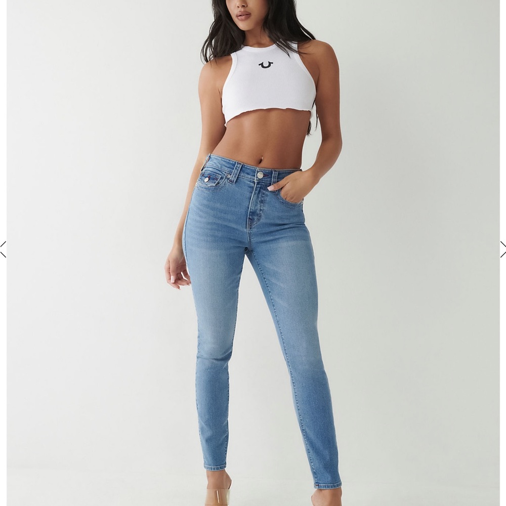 True Religion Halle High-Rise Super Skinny SN Flap